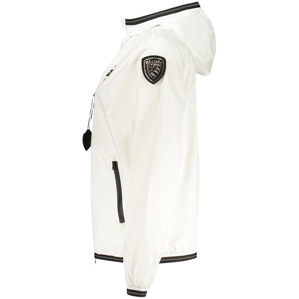 Blauer White Elastane Shell Jacket