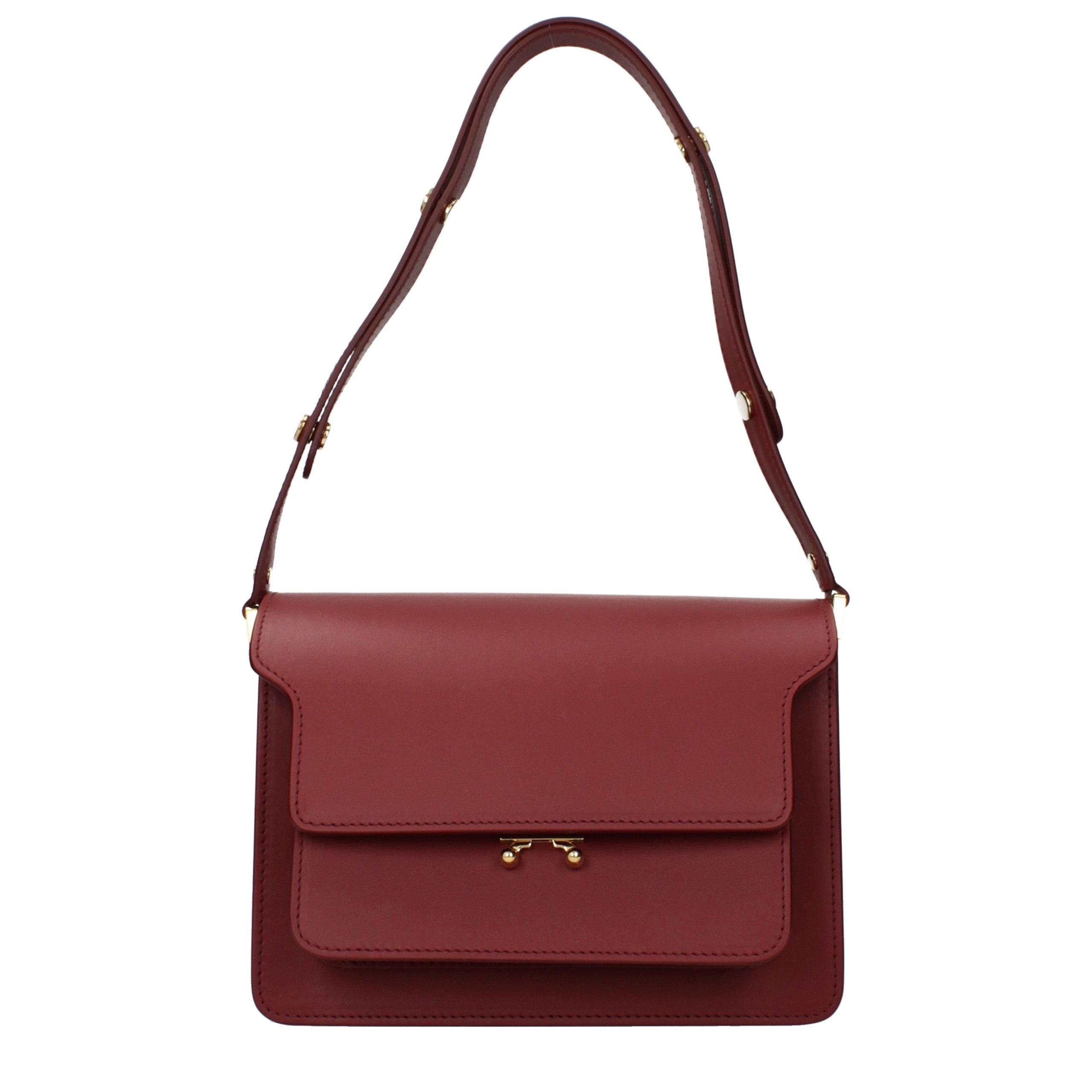 Marni Red Leather Shoulder Bag