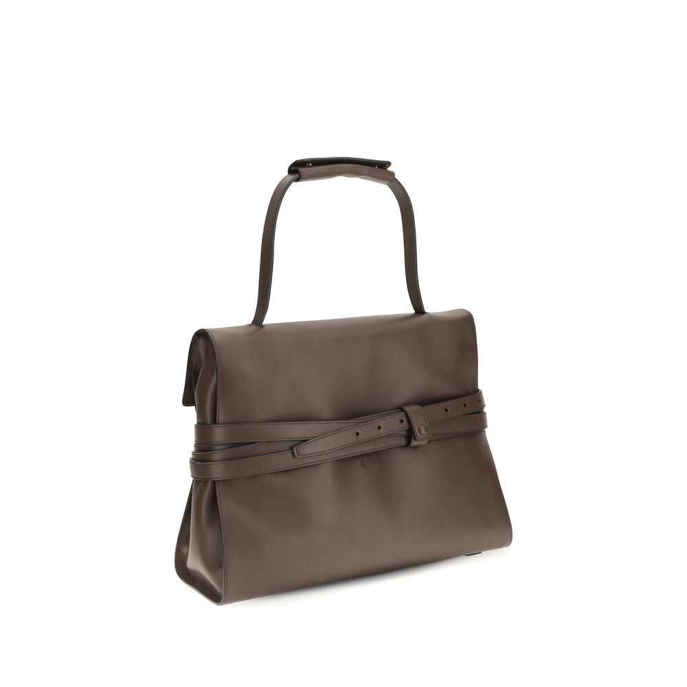 Moschino Handtasche aus braunem Kalbsleder