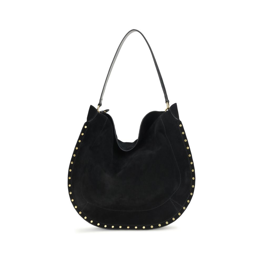 Sac bandoulière Isabel Marant en cuir de veau noir Bos Taurus