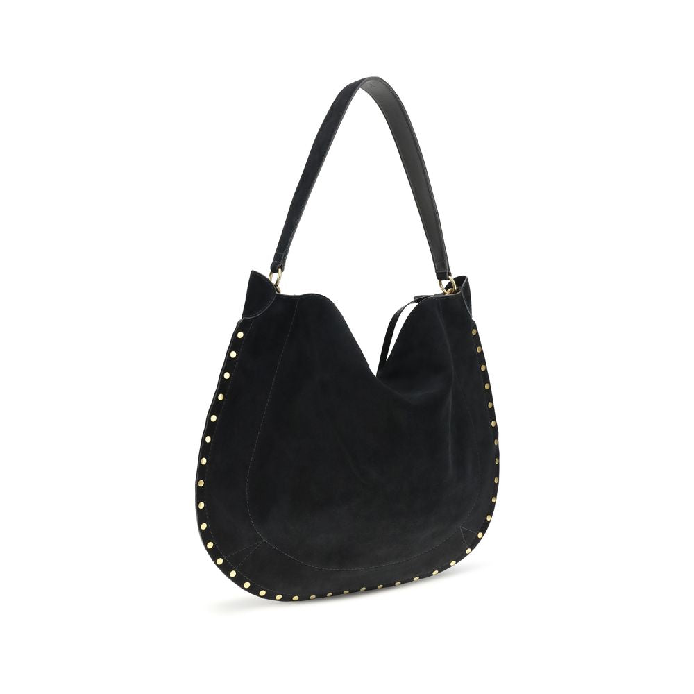 Sac bandoulière Isabel Marant en cuir de veau noir Bos Taurus