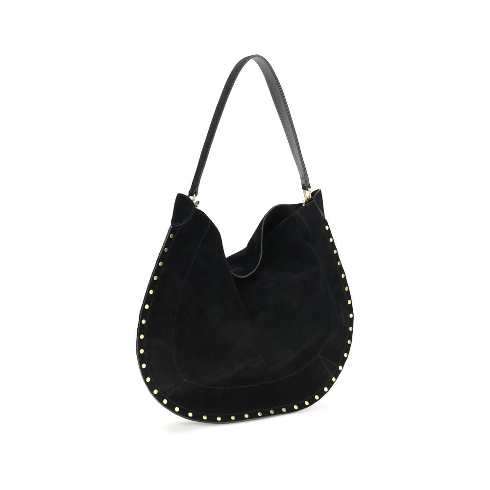 Sac bandoulière Isabel Marant en cuir de veau noir Bos Taurus
