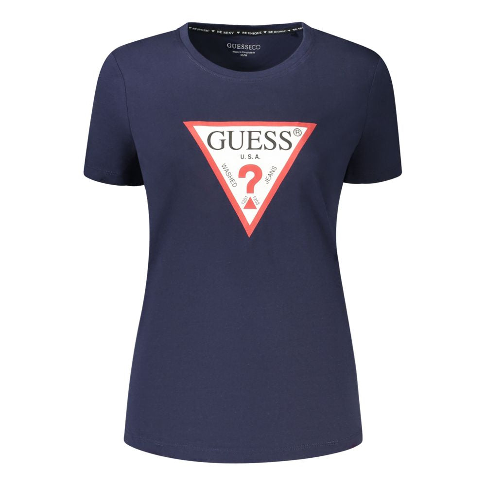 Guess Jeans Blue Organic Cotton Women T-Shirt