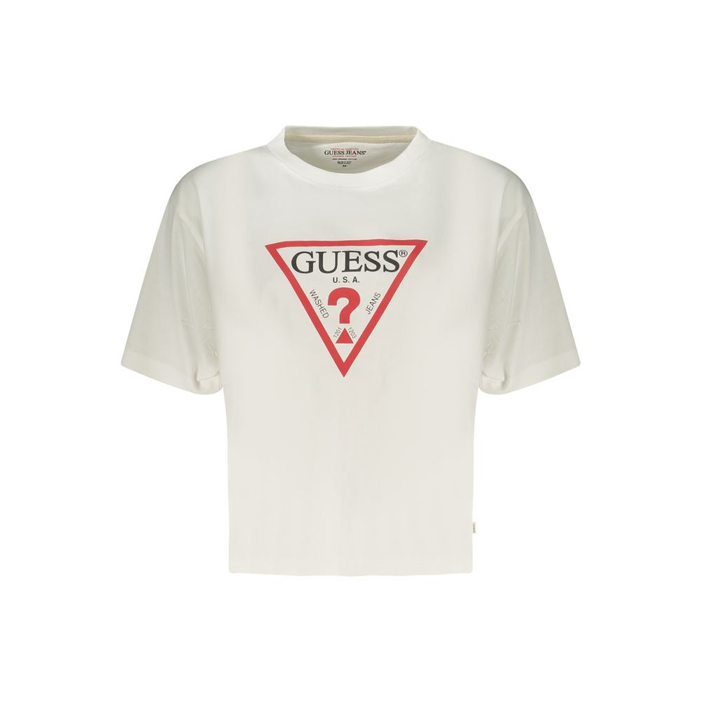 Guess Jeans White Organic Cotton Women T-Shirt