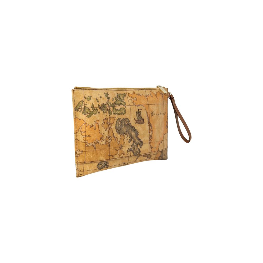 Alviero Martini Prima Classe Beige Cotton Clutch Bag