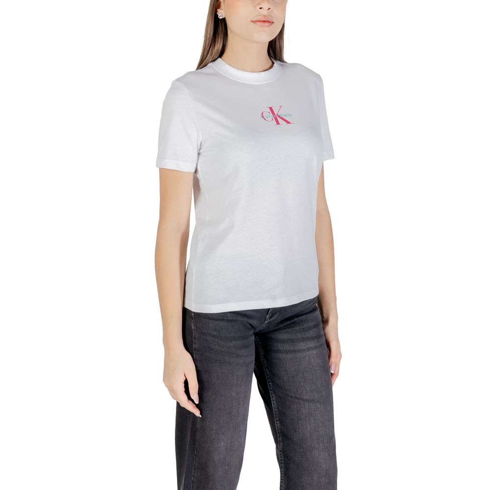 Calvin Klein Jeans White Cotton T-Shirt