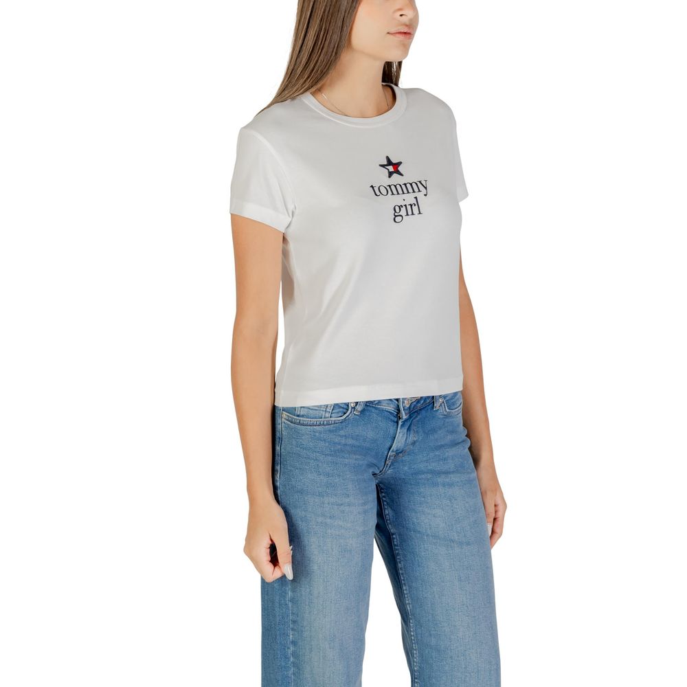 Tommy Hilfiger Jeans Cream Organic Cotton T-Shirt