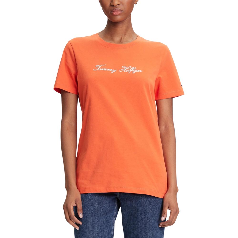 Tommy Hilfiger Orange Recycled Cotton T-Shirt