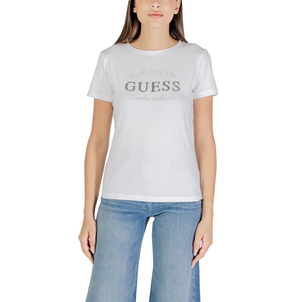 Guess Active White Cotton T-Shirt