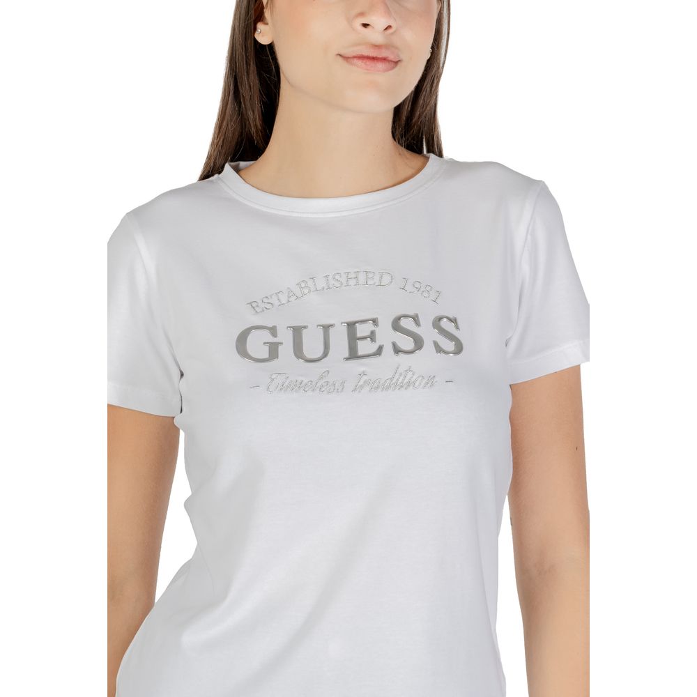 Guess Active White Cotton T-Shirt