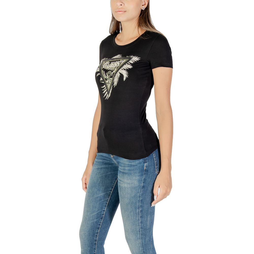 Guess Black Cotton T-Shirt