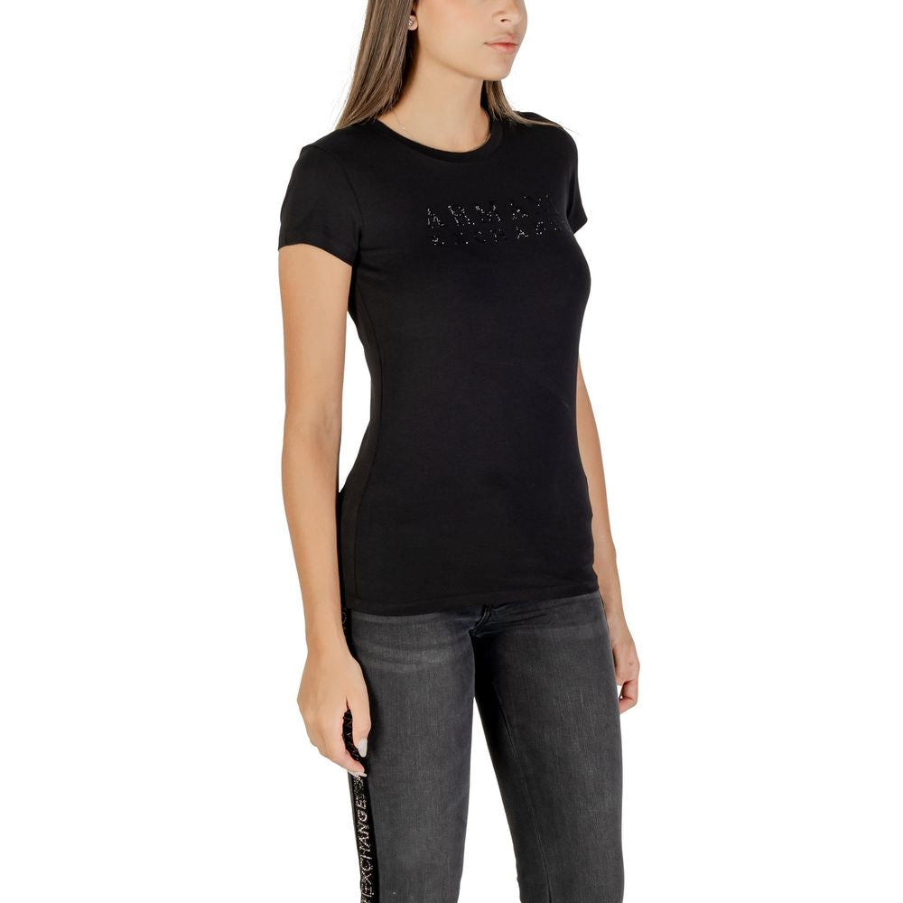 Armani Exchange Black Cotton T-Shirt