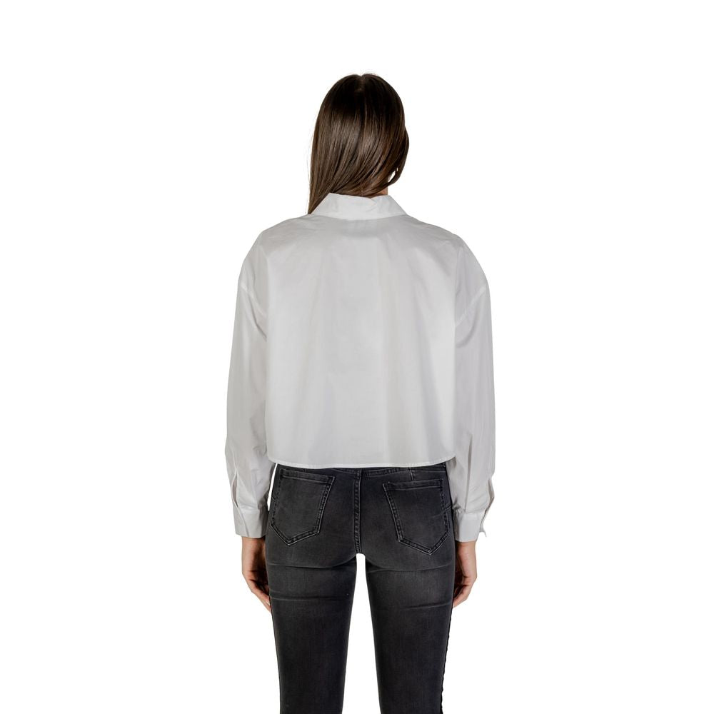 Armani Exchange White Cotton Blouse