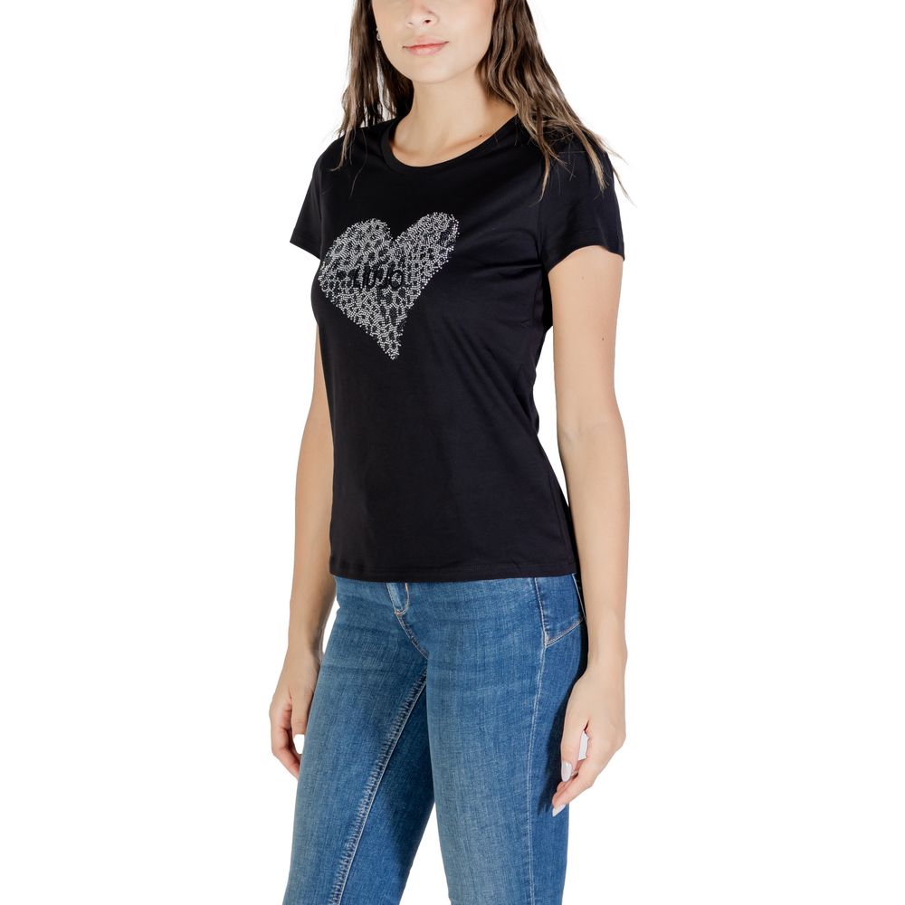 Liu Jo Black Cotton T-Shirt
