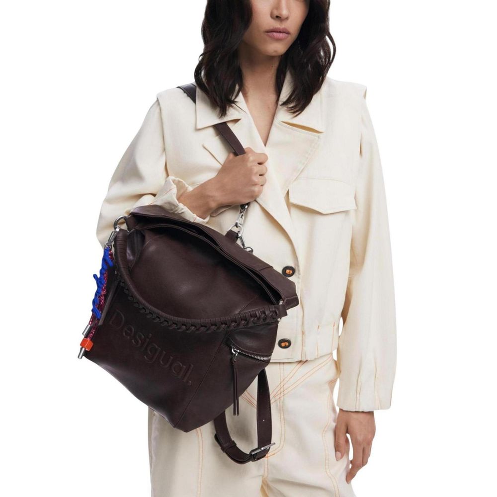 Desigual Brown Polyethylene Backpack