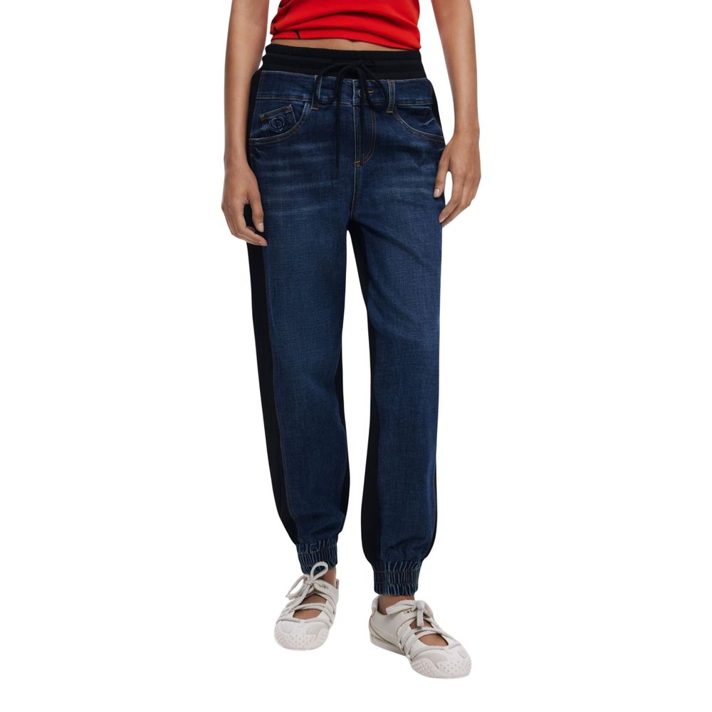 Desigual Blue Cotton Joggers (Workout Pants)