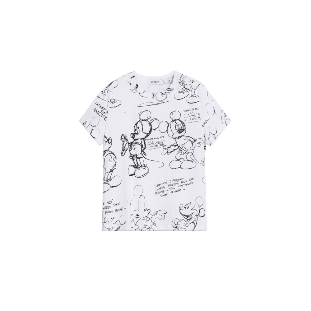 Desigual White Cotton T-Shirt