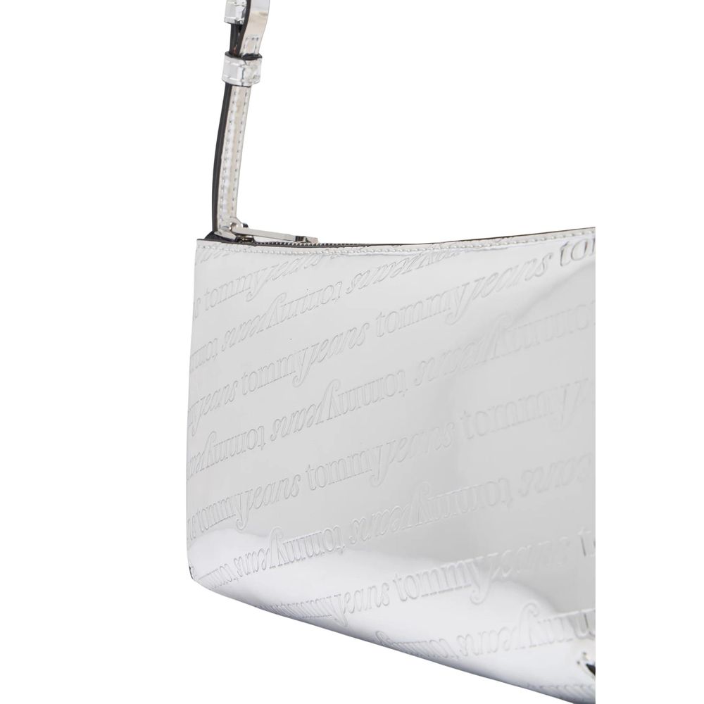 Tommy Hilfiger Jeans Handtasche aus silbernem Polyethylen