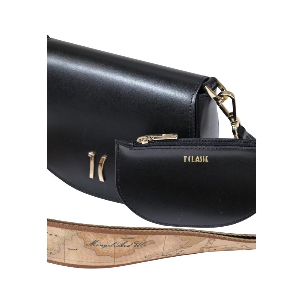 Alviero Martini Prima Classe Handtasche aus schwarzem Leder