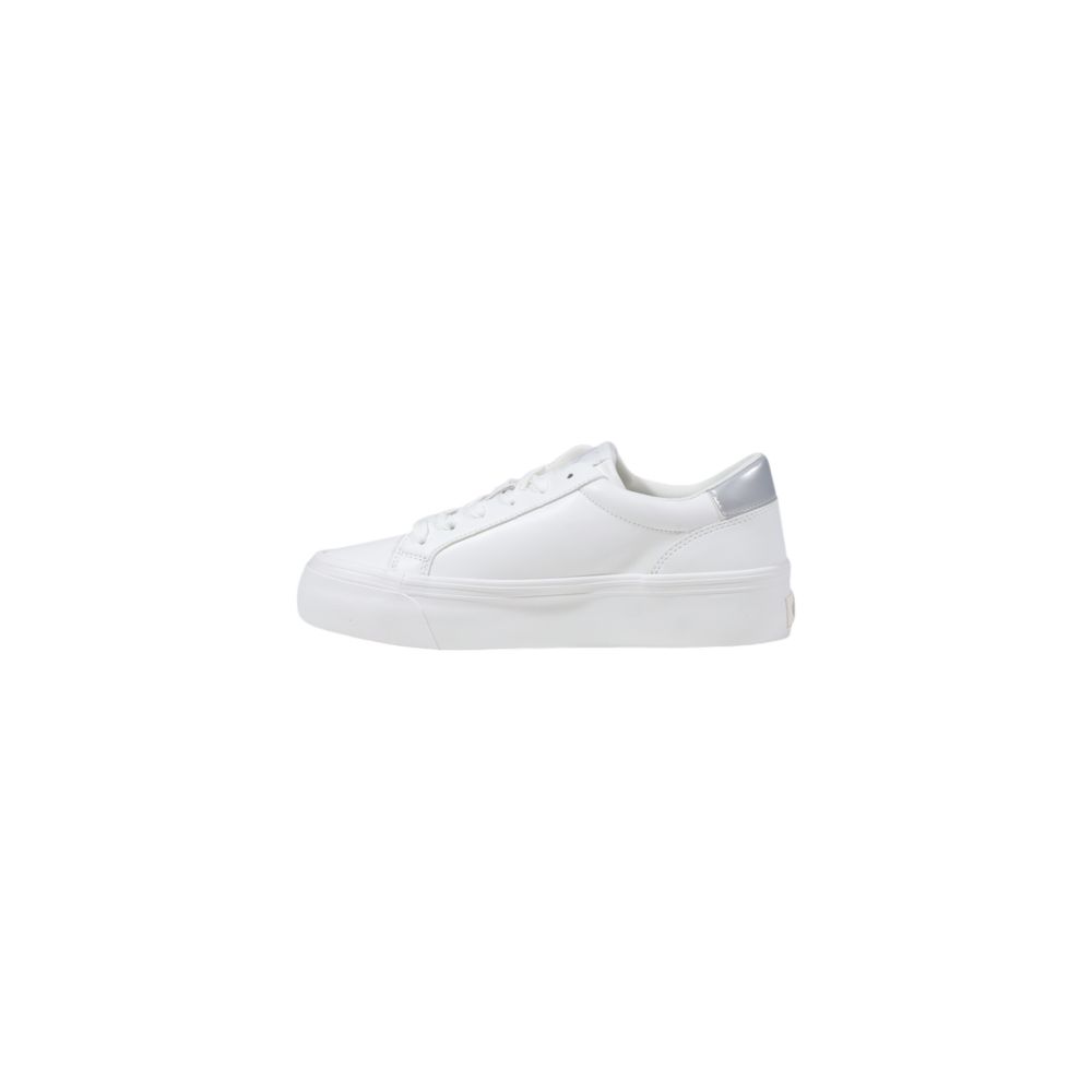 Calvin Klein Jeans Silver Leather Low Top Sneakers