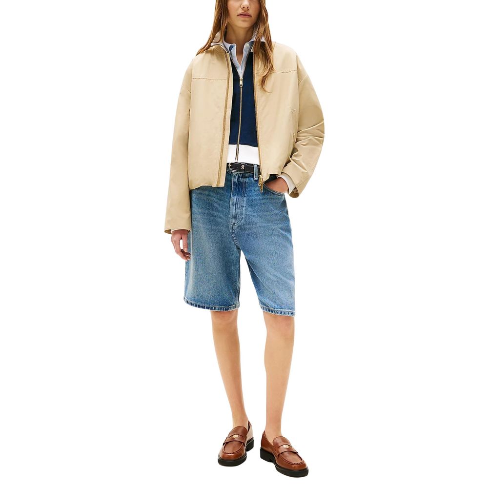 Tommy Hilfiger Beige Cotton Bomber