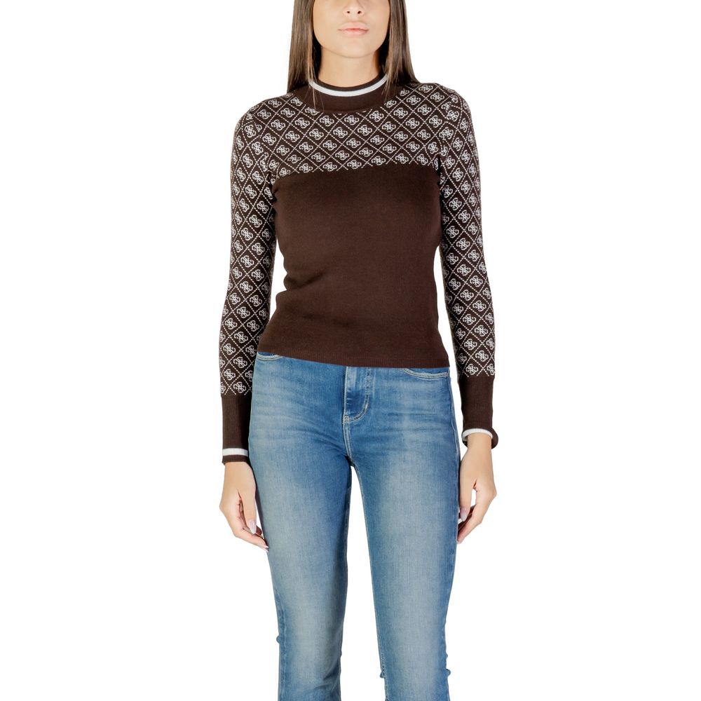 Guess Brown Polyester Sweatshirt