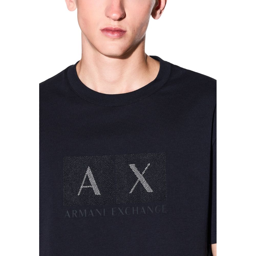 Armani Exchange Blue Cotton T-Shirt