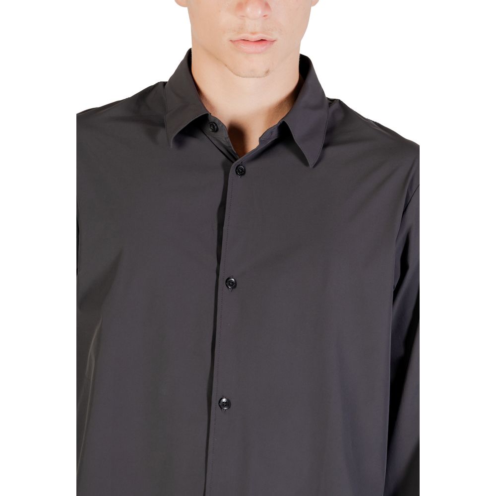 Armani Exchange Black Elastane Dress Shirt