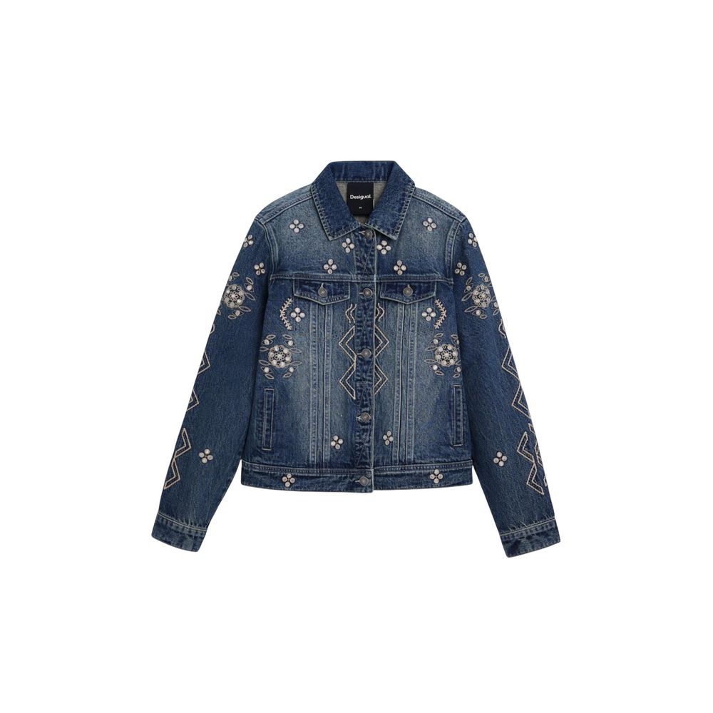 Desigual Blue Cotton Denim Jacket