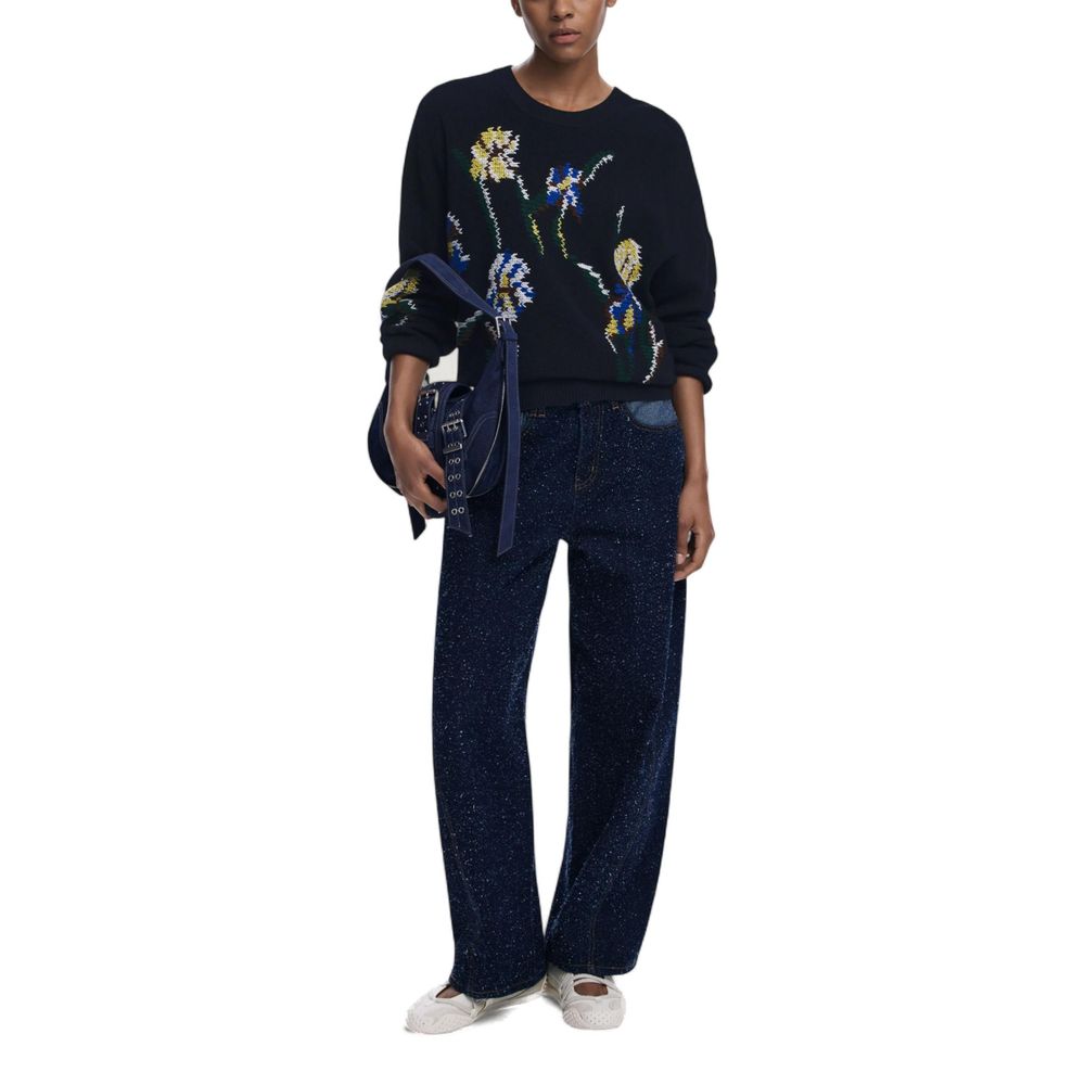 Desigual Black Cotton Sweatshirt