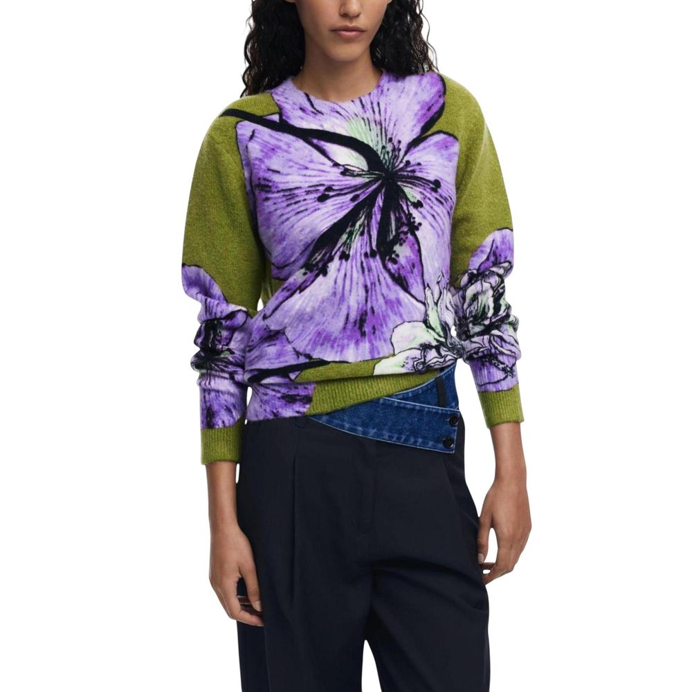 Desigual Purple Marabou Sweatshirt
