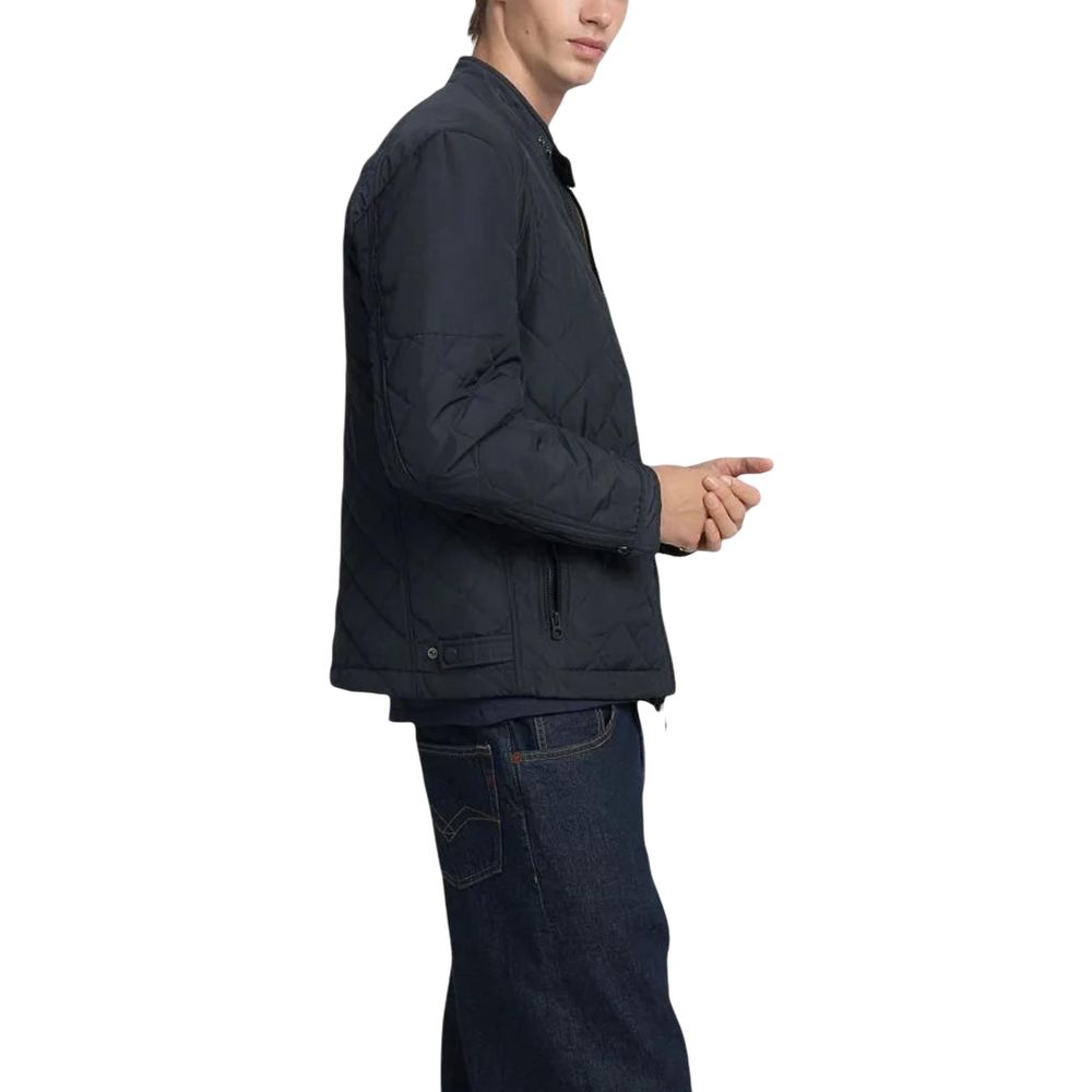 Replay Blue Polyester Bomber