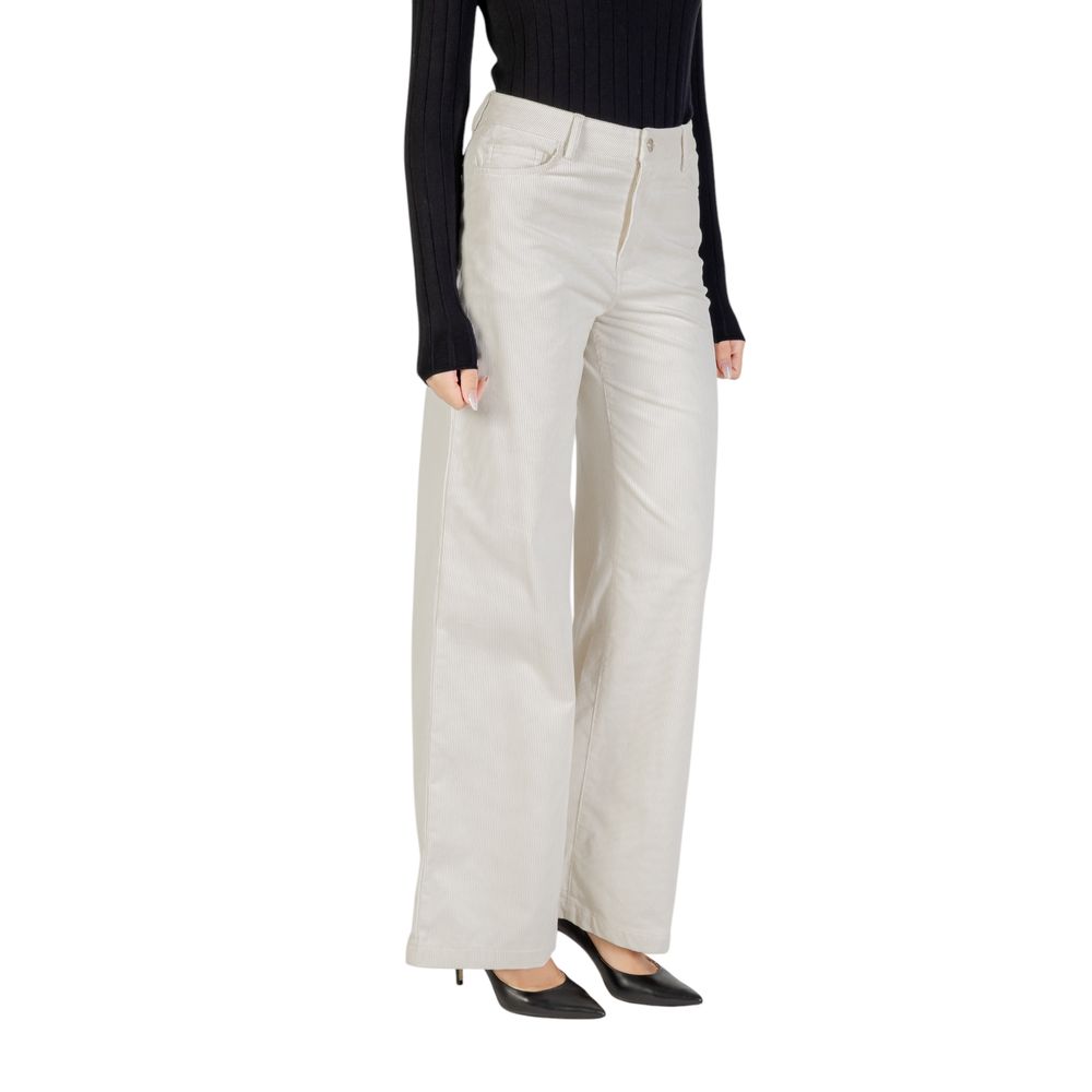 Pantalon décontracté en coton beige Liu Jo