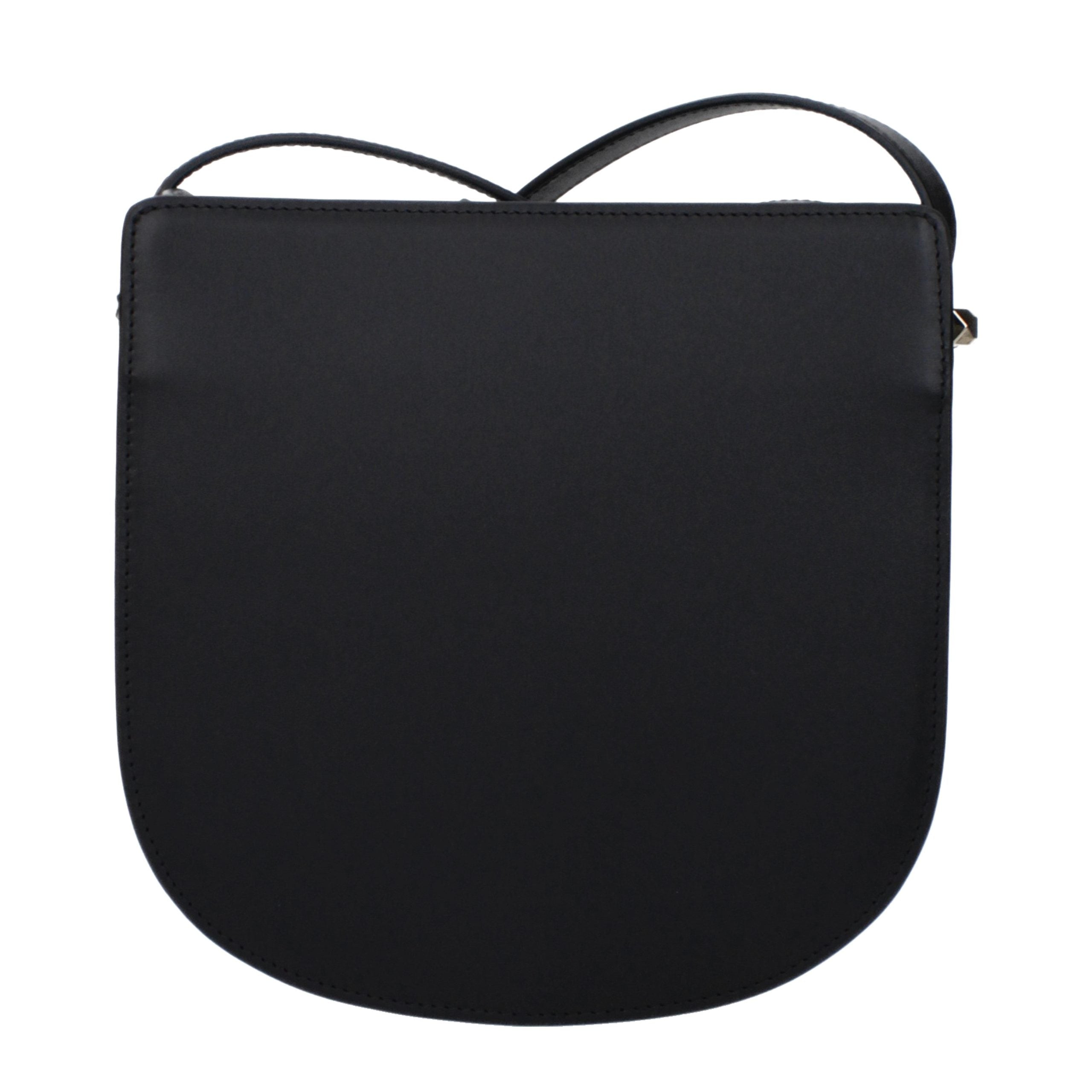 A.P.C. Schwarze Umhängetasche aus Leder