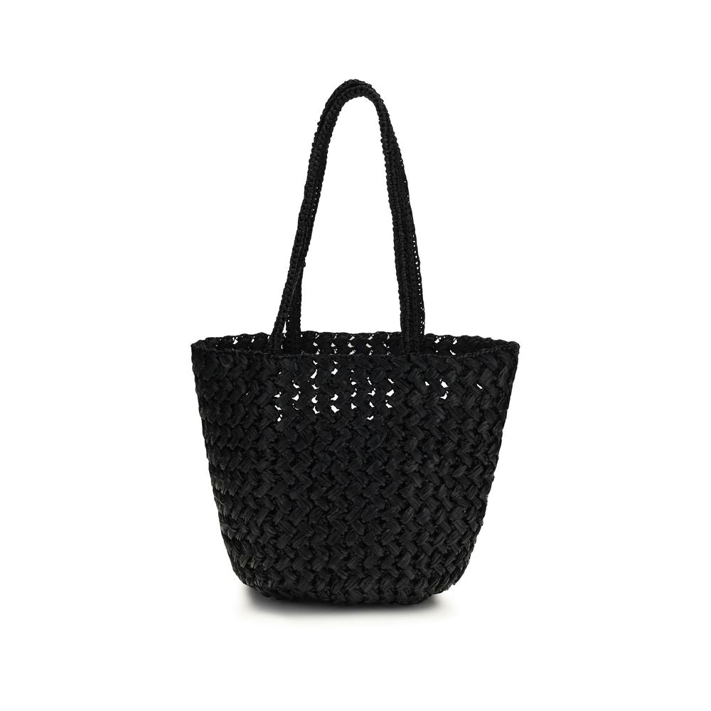 The Row Black Viscose Shoulder Bag