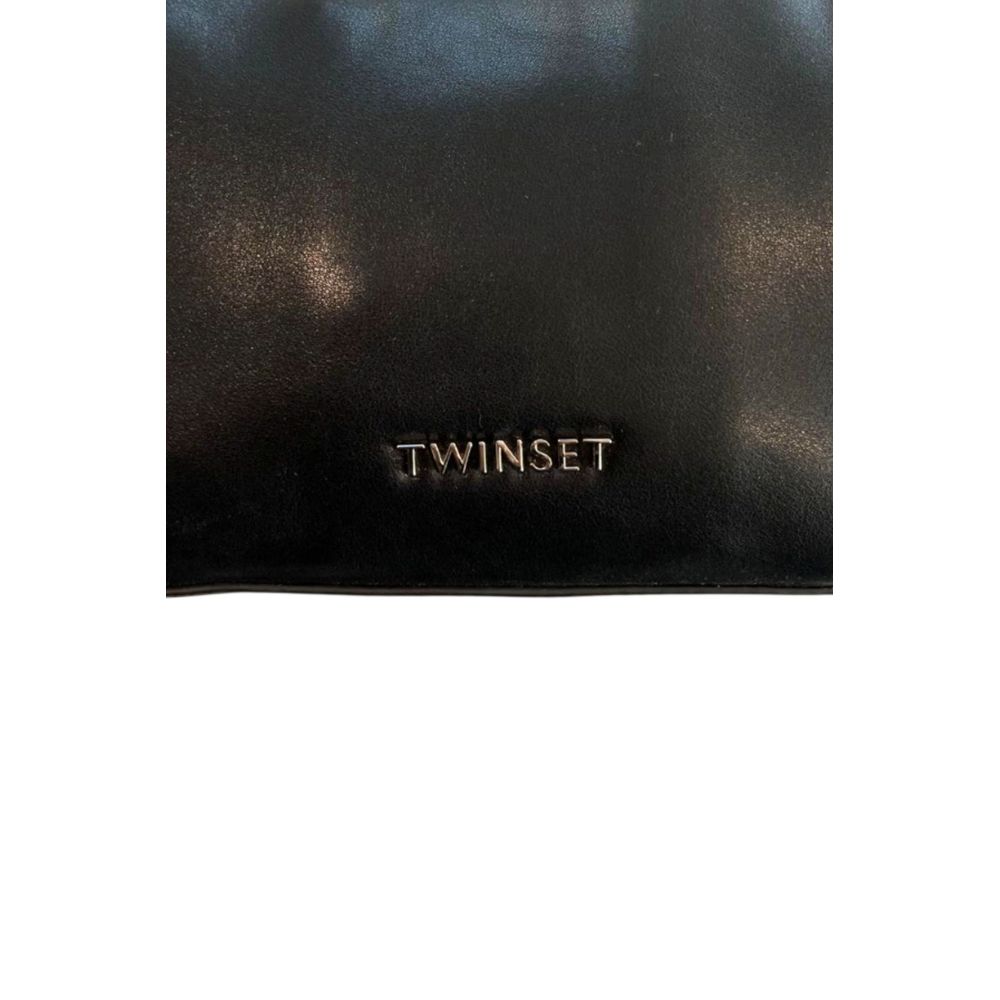 Twinset Schultertasche für Damen aus schwarzem Polyurethan