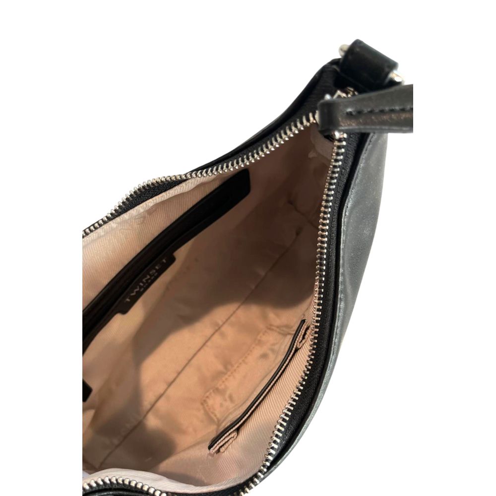 Twinset Schultertasche für Damen aus schwarzem Polyurethan