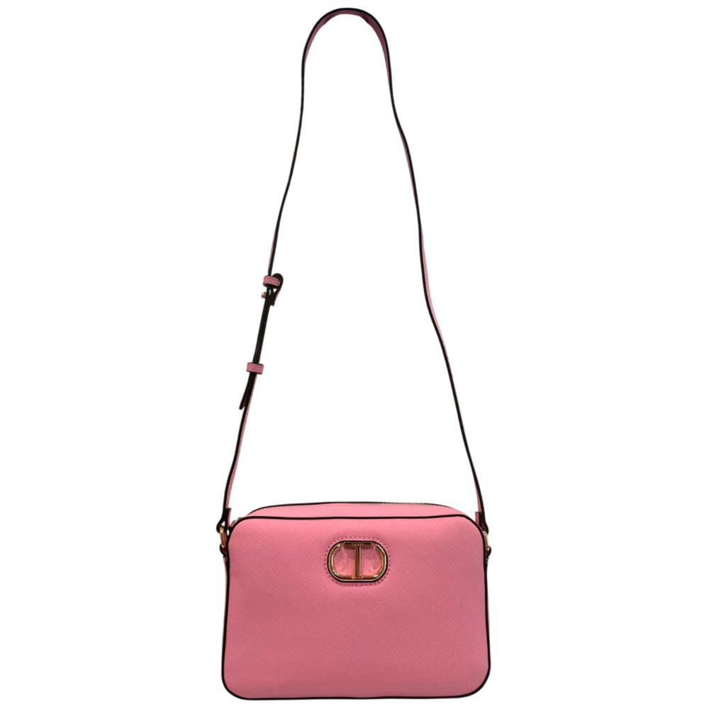 Sac bandoulière Twinset en polyuréthane rose pour femme