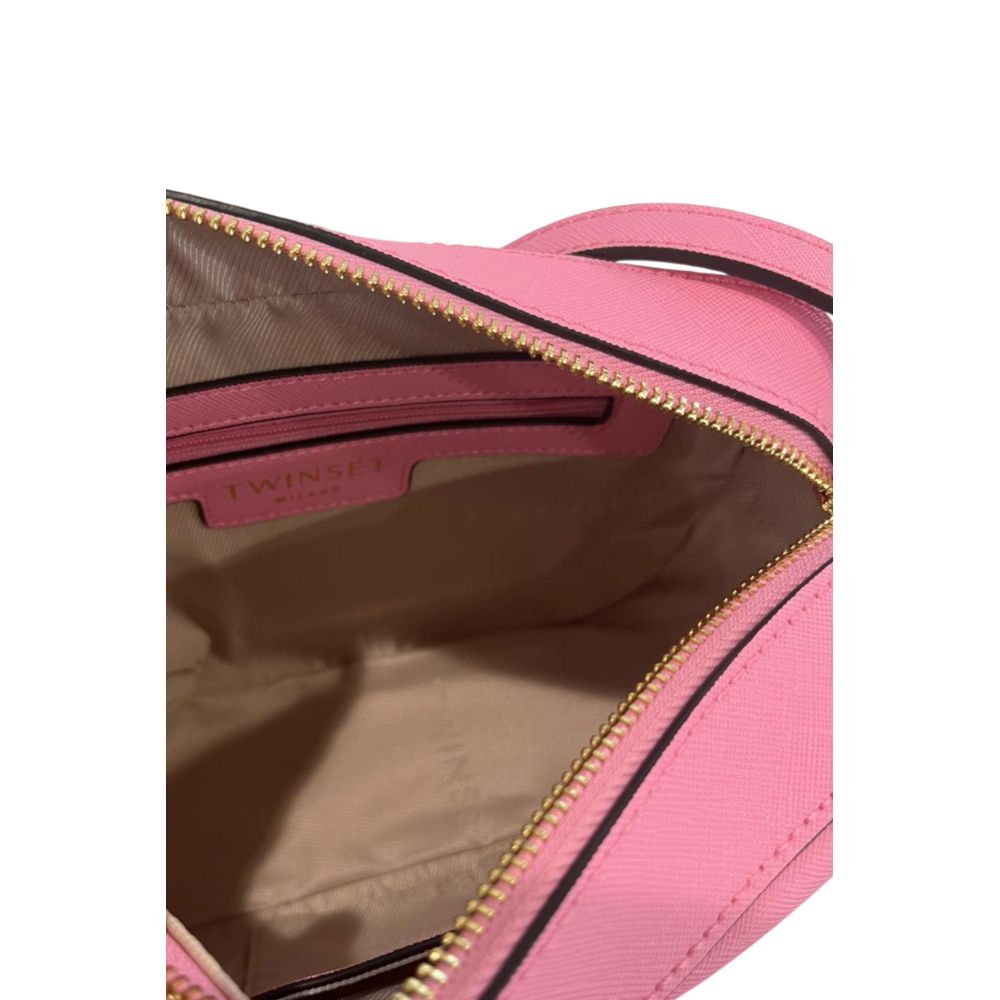 Sac bandoulière Twinset en polyuréthane rose pour femme