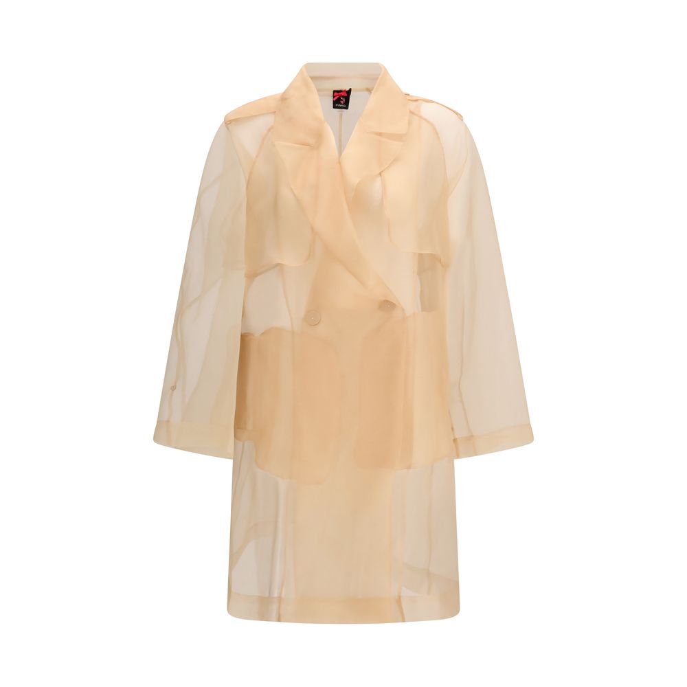 PINKO Multicolor Silk Trench Coat