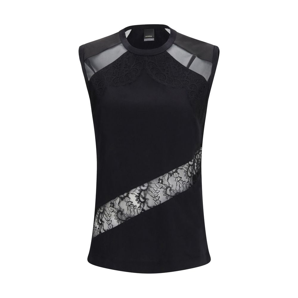 PINKO Black Cotton Top