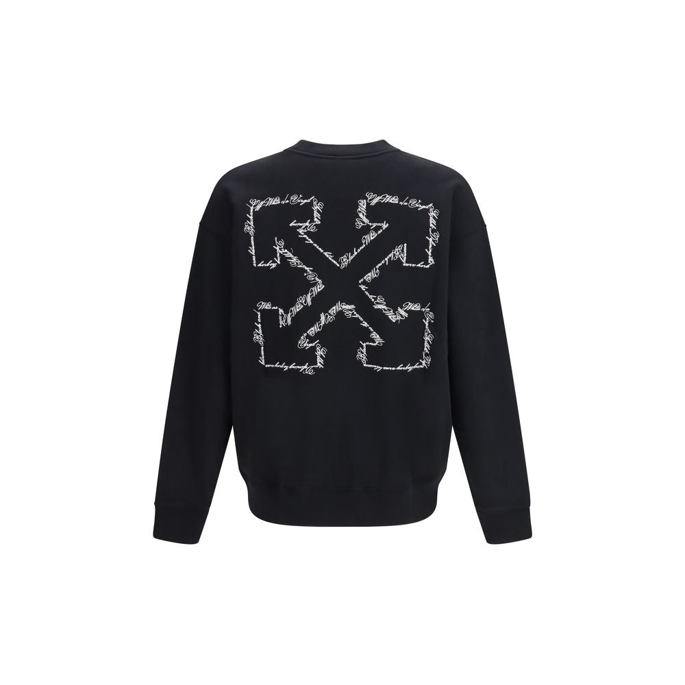 Off-White Black Cotton Sweatshirt
