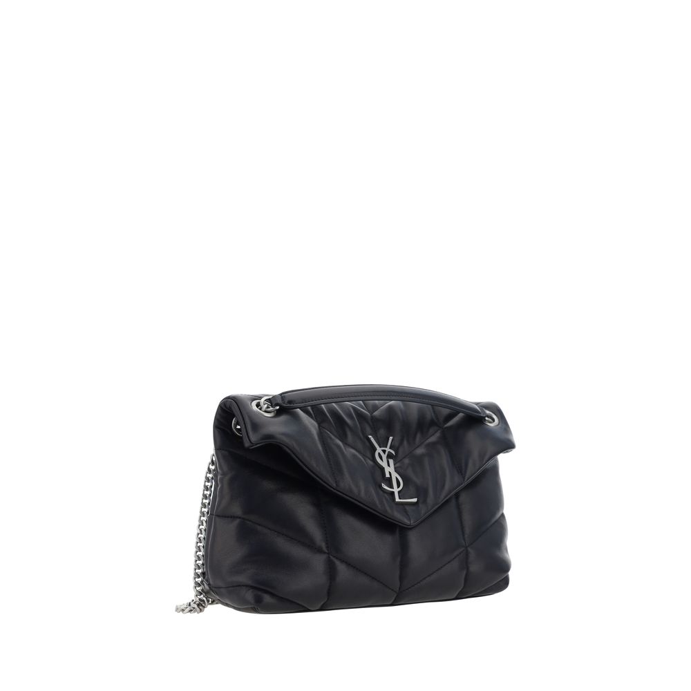 Saint Laurent Black Lamb Ovis Aries Aries Shoulder Bag