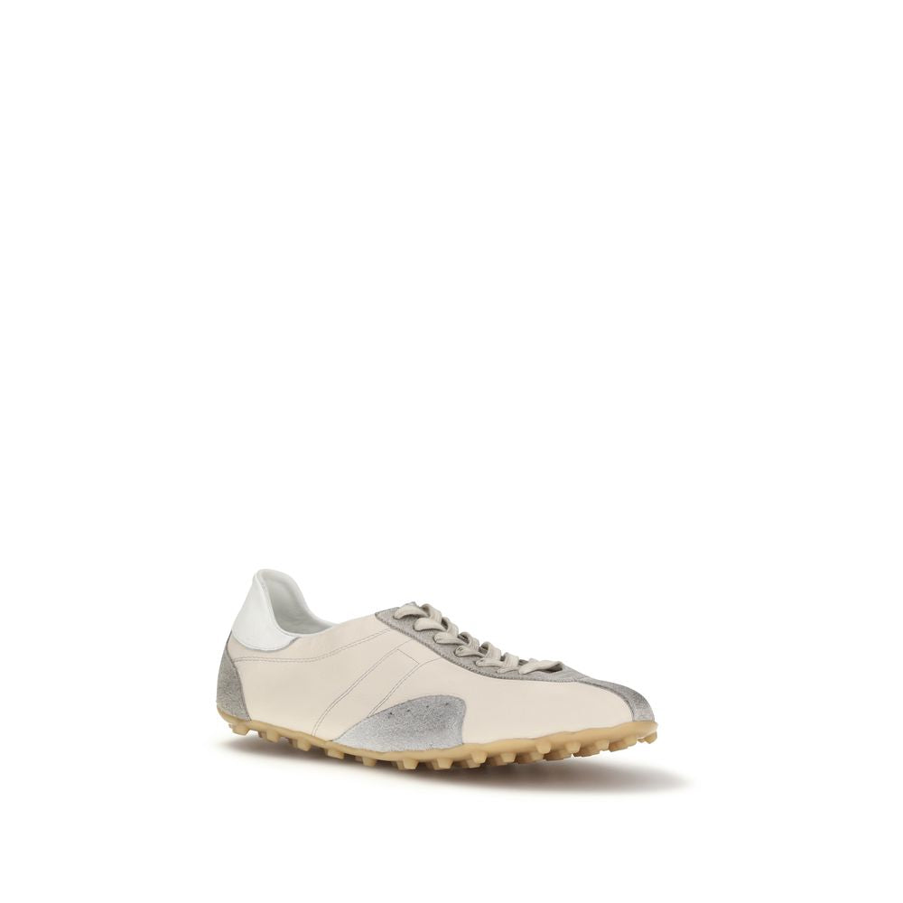 Margiela Beige Calf Leather Bos Taurus Athletic Sneakers