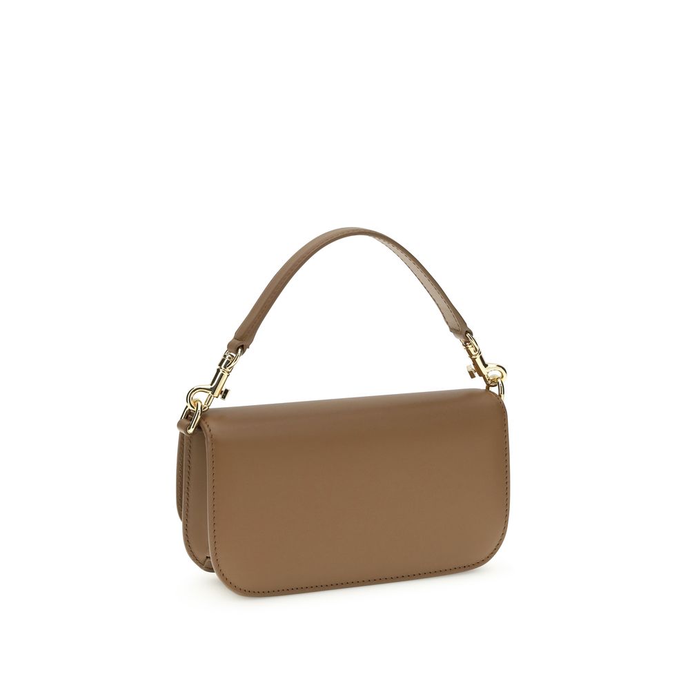 Dolce & Gabbana Brown Calf Leather Bos Taurus Shoulder Bag