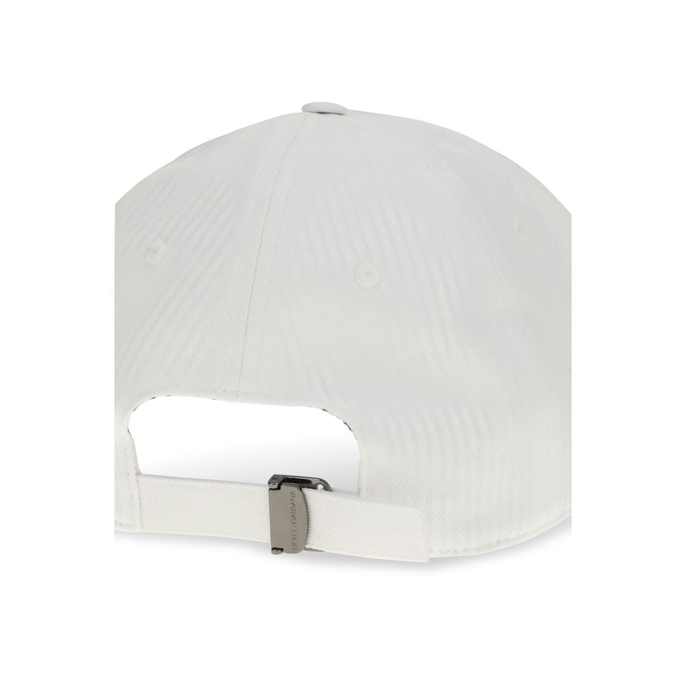 Dolce & Gabbana White Cotton Cap (Baseball Hat)