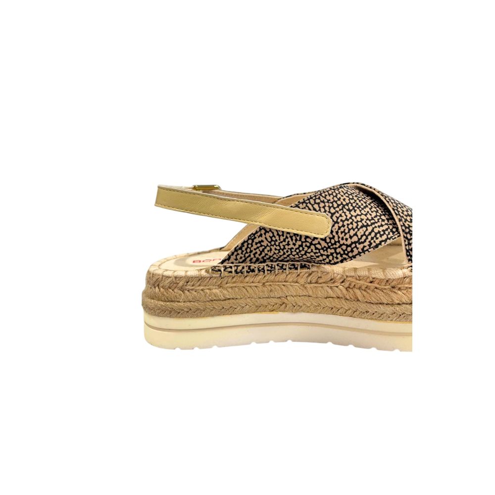 Borbonese Beige Textil Damen Sandale