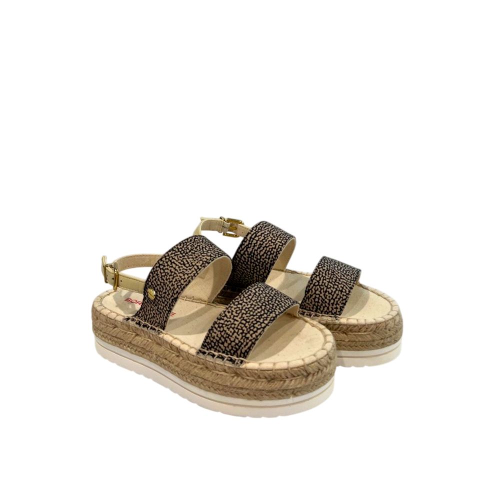 Sandales femme en textile beige Borbonese