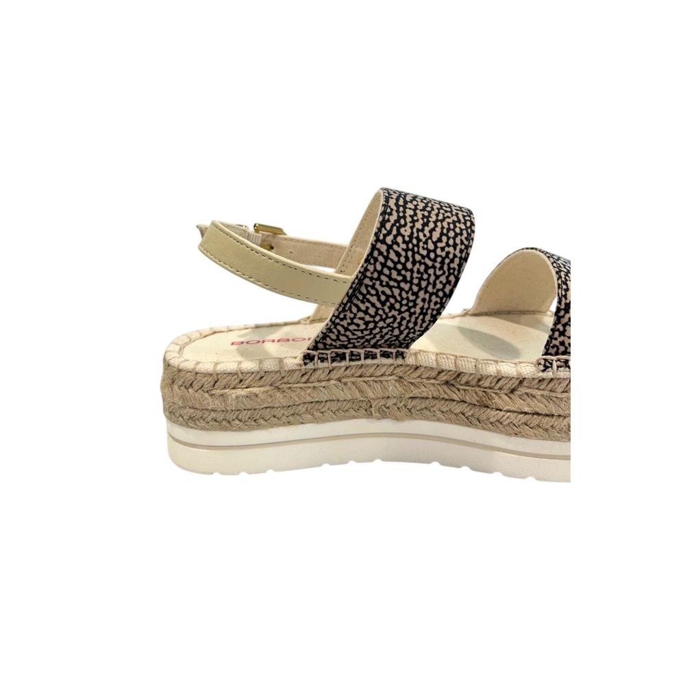 Sandales femme en textile beige Borbonese