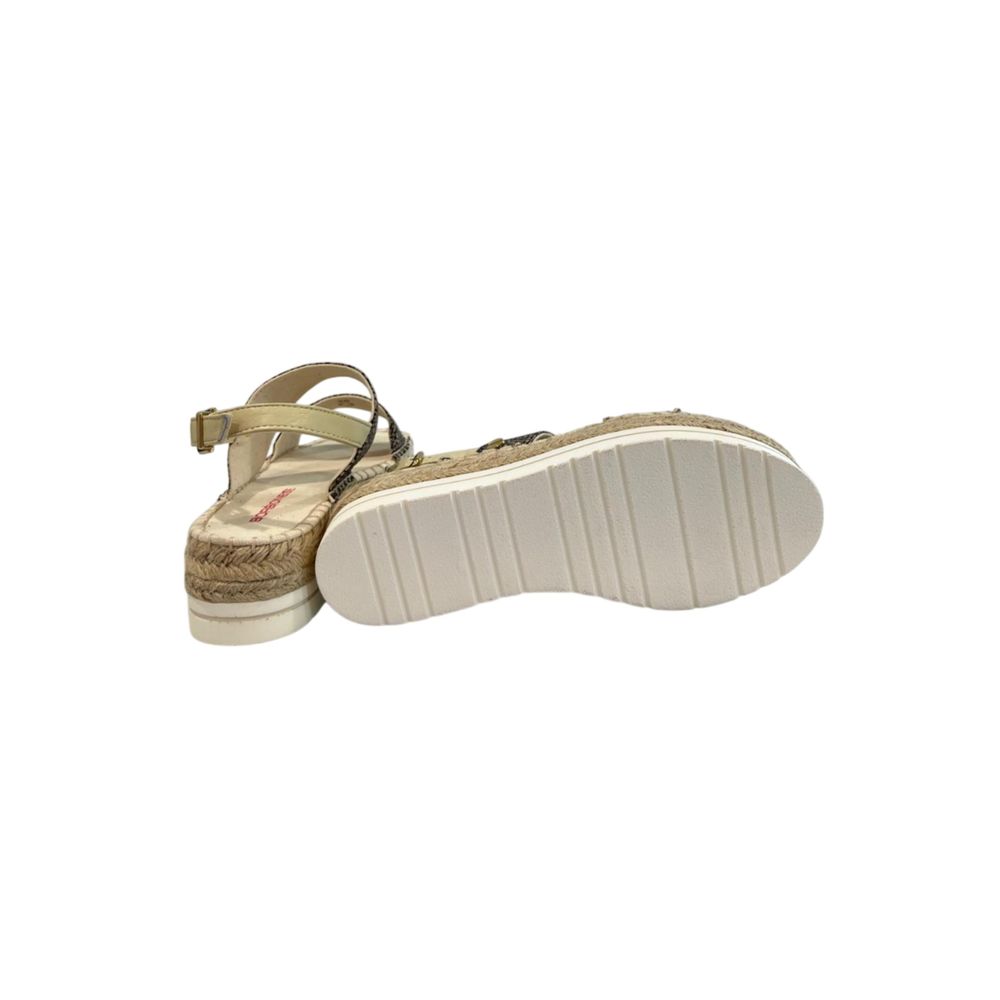 Sandales femme en textile beige Borbonese